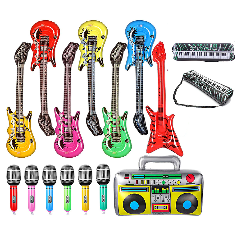 Musical Instrument That You Blow Into - Inflatable Instruments ชุดของเล่นรวม Blow Up Guitar