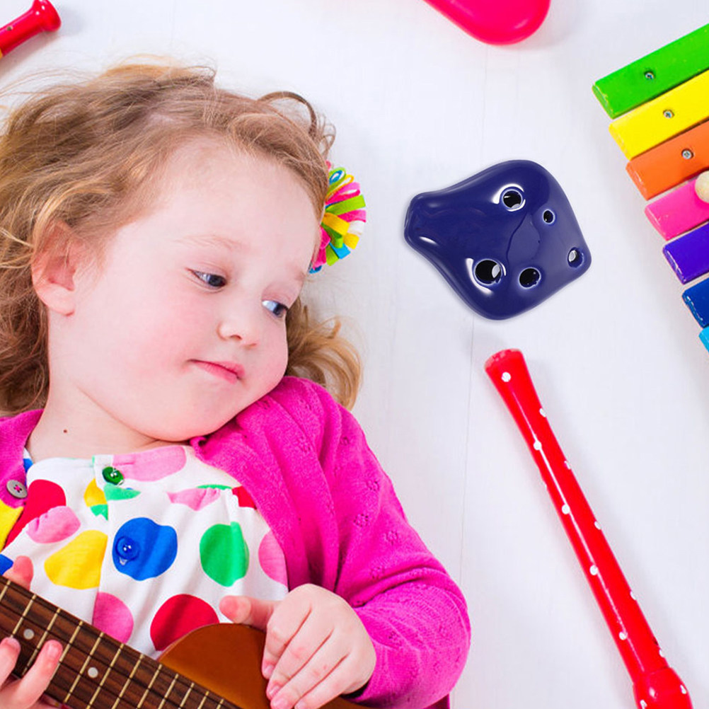 Musical Instrument Groups - โอคาริน่าเซรามิก 6 รู 2 ชิ้น เครื่องดนตรีขนาดเล็กที่มีเอกลักษณ์เฉพาะตัว
