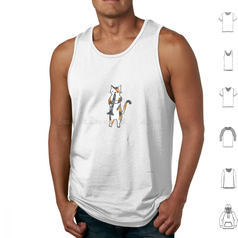 Musical Instrument Reed - Meowtet : เสื้อกล้ามคลาร์ ทैंक ท็อปส์ เสื้อกั๊กแขนกุด
