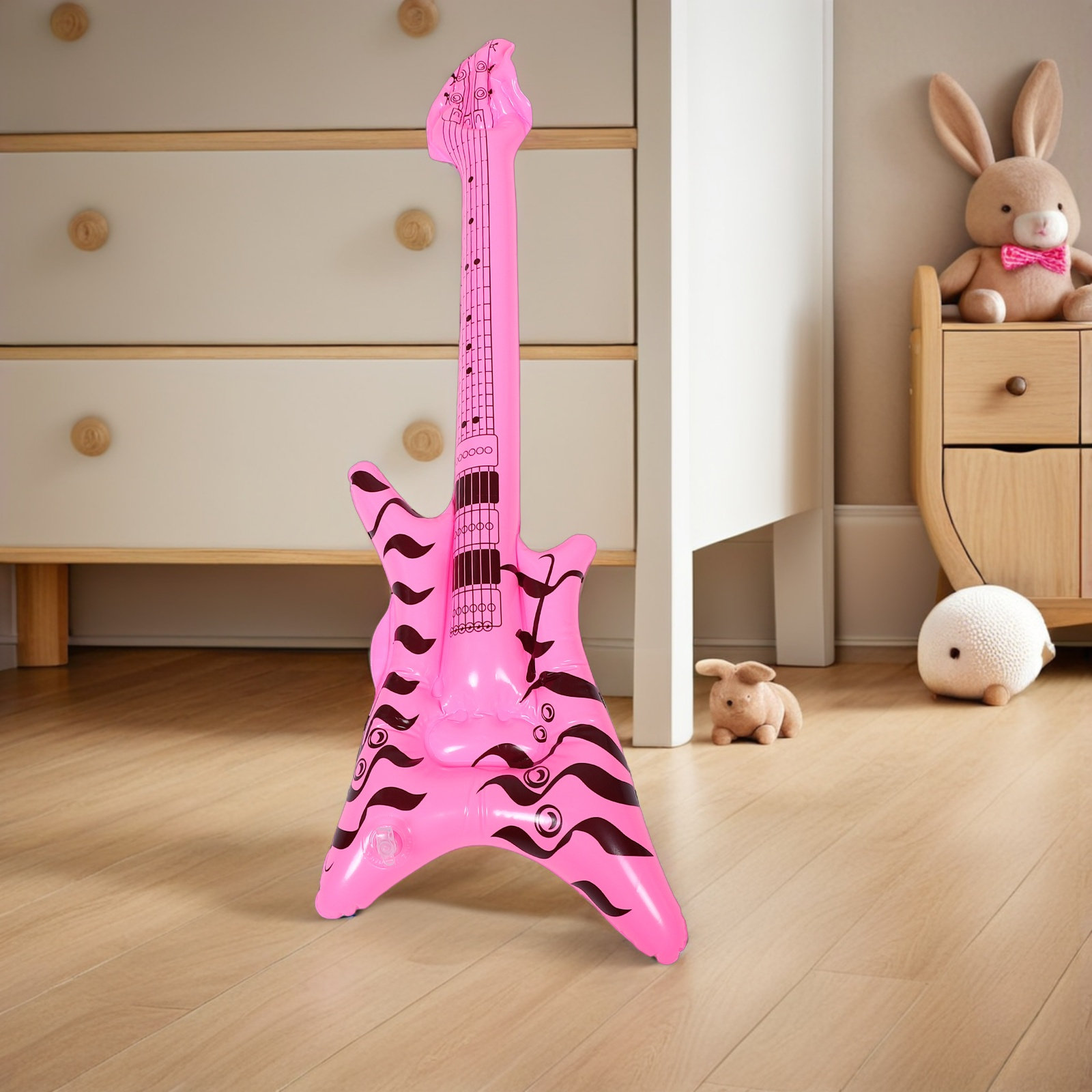 Musical Instrument That You Blow Into - กีตาร์ร็อคแอนด์โรลเป่าลม ของตกแต่งงานปาร์ตี้สไตล์เรโทรยุค 80 เครื่องดนตรีเป่าลม ของชำร่วยสำหรับถ่ายรูป