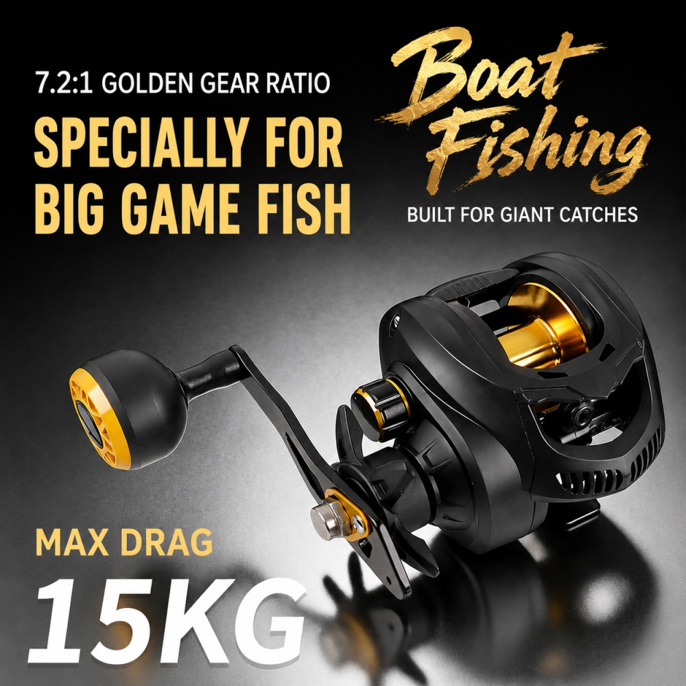 Ocean Drum Wave - รอกเบทคาสติ้งแบบ Heavy Duty อัตราทด 7.2:1 แรงต้านสูงสุด