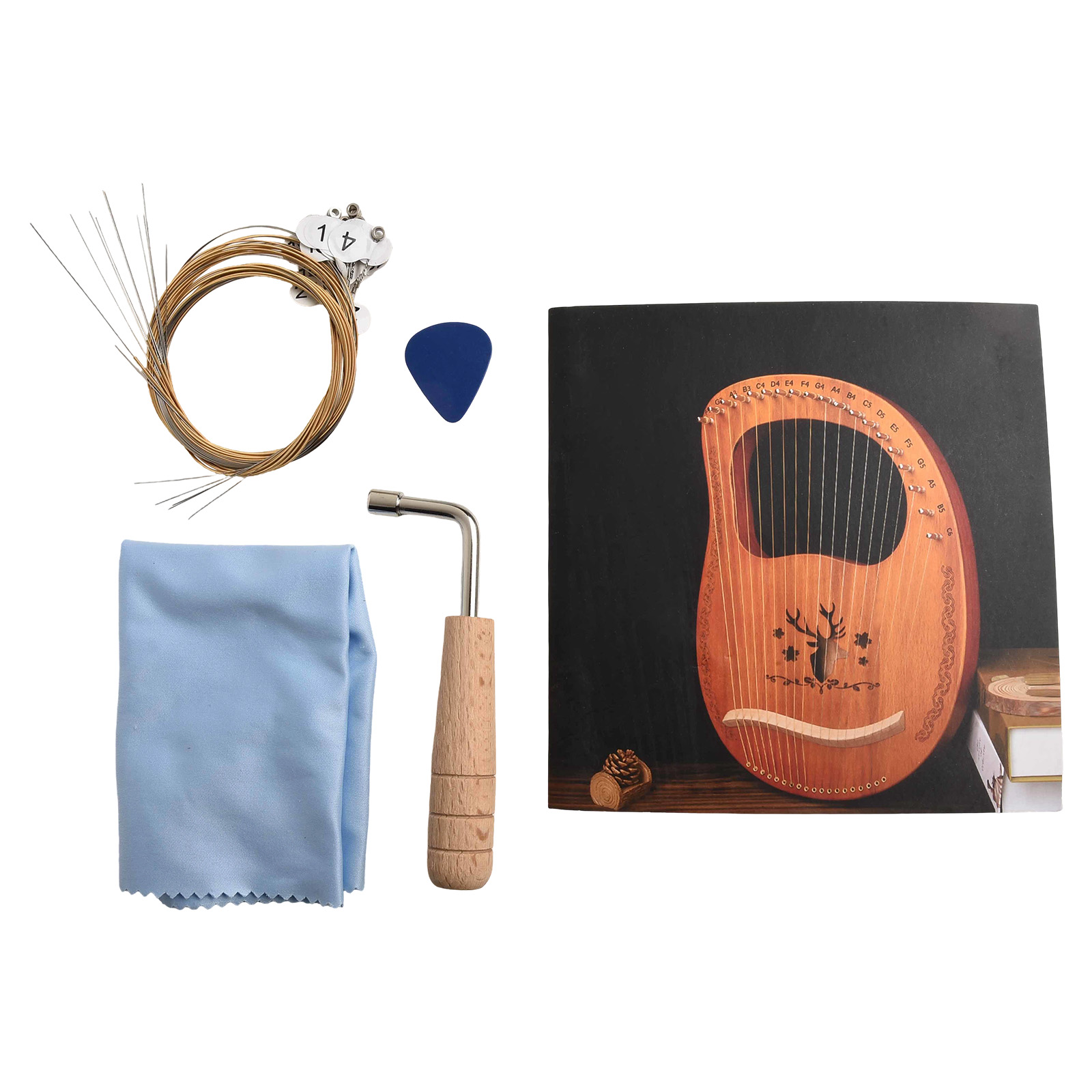 Musical Instrument Brands - เครื่องดนตรี Lyre Lyre พิณพิณ Mahogany เครื่องดนตรีประแจปรับแต่งอะไหล่