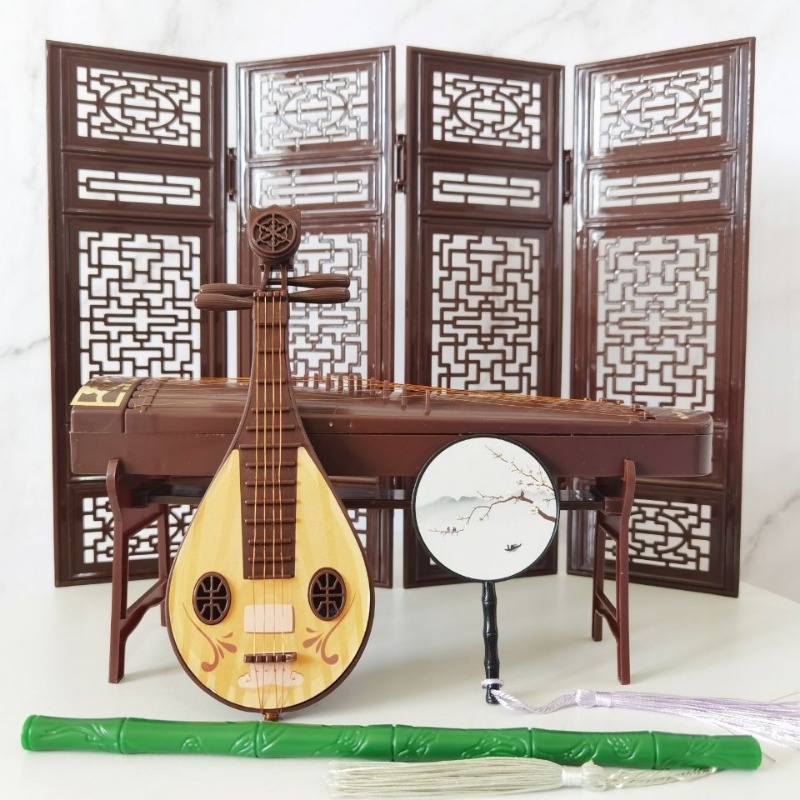 Musical Instrument Xiao - เครื่องประดับสไตล์จีนโบราณอุปกรณ์ประกอบฉากพัดแบบคลาสสิก mainan Alat Musik ตุ๊กตาโบราณ