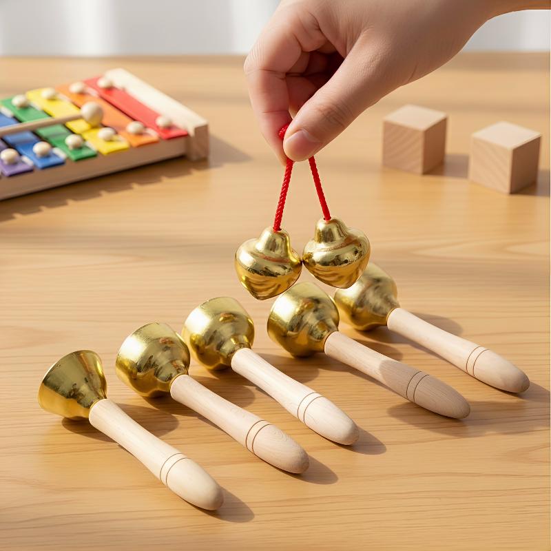 Musical Instrument Chimes - เครื่องดนตรีประเภทตีระนาด ระนาดเด็ก 2 ชิ้น พร้อมสายและด้ามจับ สำหรับเครื่องมือสอนดนตรีสำหรับเด็กก่อนวัยเรียน
