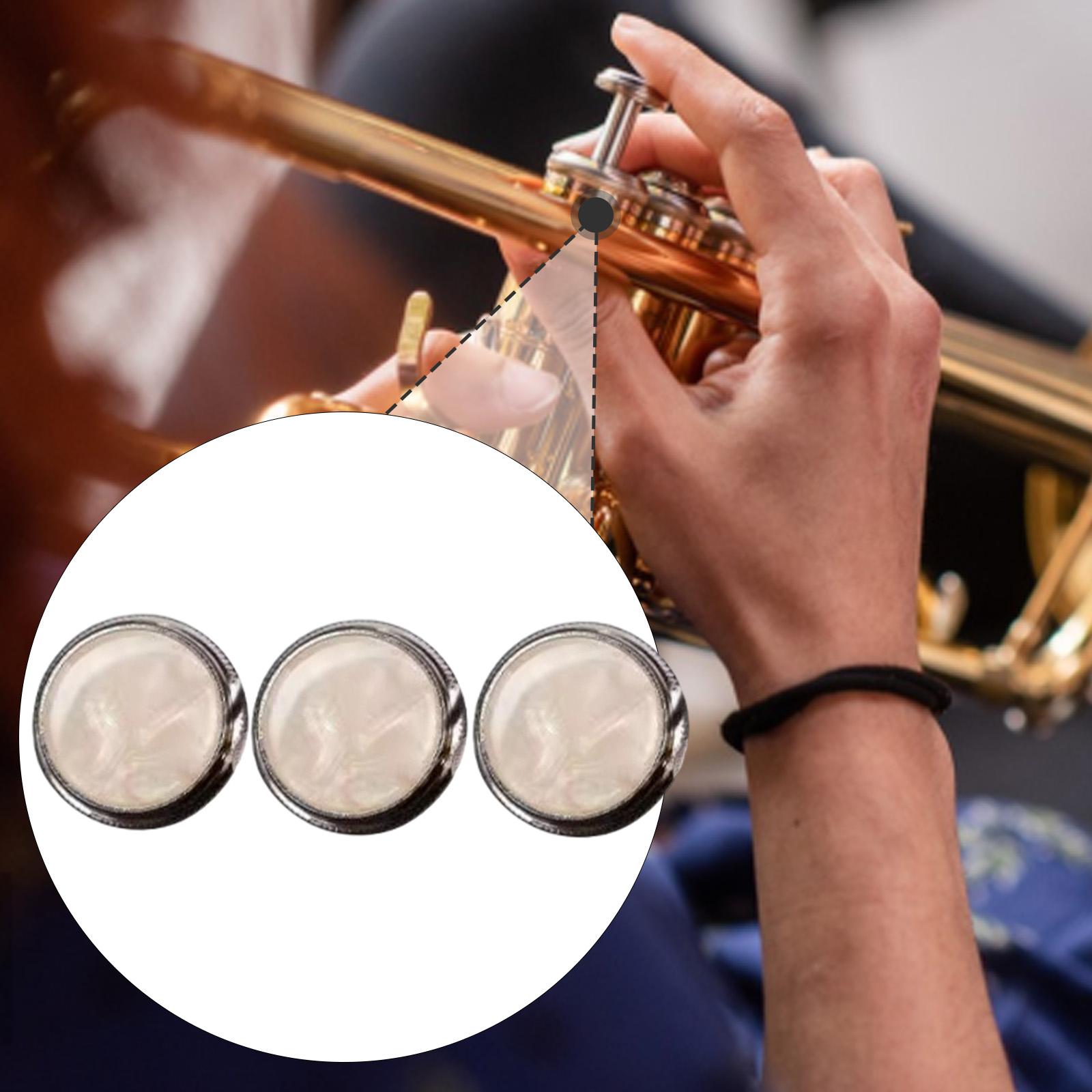 Musical Instrument Repairs - 3 ชิ้นทรัมเป็ตวาล์ว Caps ซ่อมปรับปรุงความแม่นยําง่ายปุ่มเครื่องดนตรีอุปกรณ์เสริมทรัมเป็ตวาล์วปุ่ม