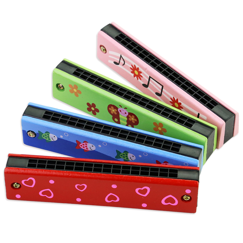 Musical Instrument That You Blow Into - ฮาร์โมนิก้าสำหรับเด็ก, เครื่องดนตรีไม้ของเล่นสำหรับเด็ก, ออร์แกนเป่า 16 รูสำหรับผู้เริ่มต้น, ของขวัญเพื่อการศึกษาแบบมอนเตสซอรี่สำหรับเด็กทารก