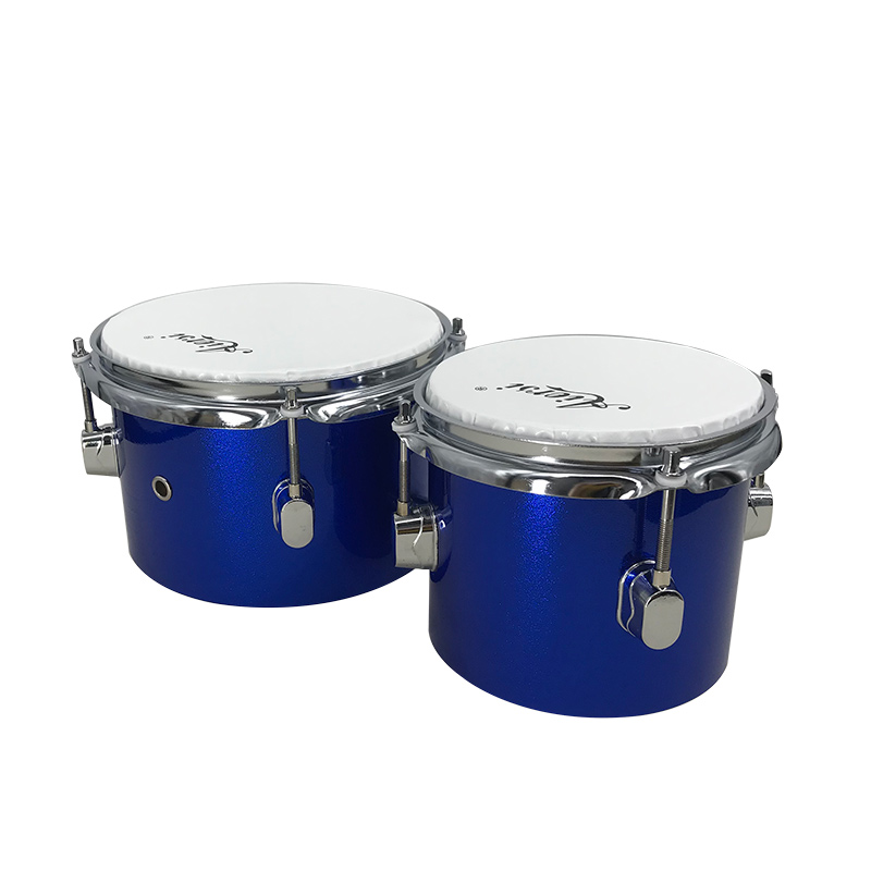 Musical Instrument Brands - ชุดกลองบองโกไม้เมเปิลขนาด 6/8 นิ้ว สีฟ้า ผลิตตามสั่ง แบรนด์เฉพาะ