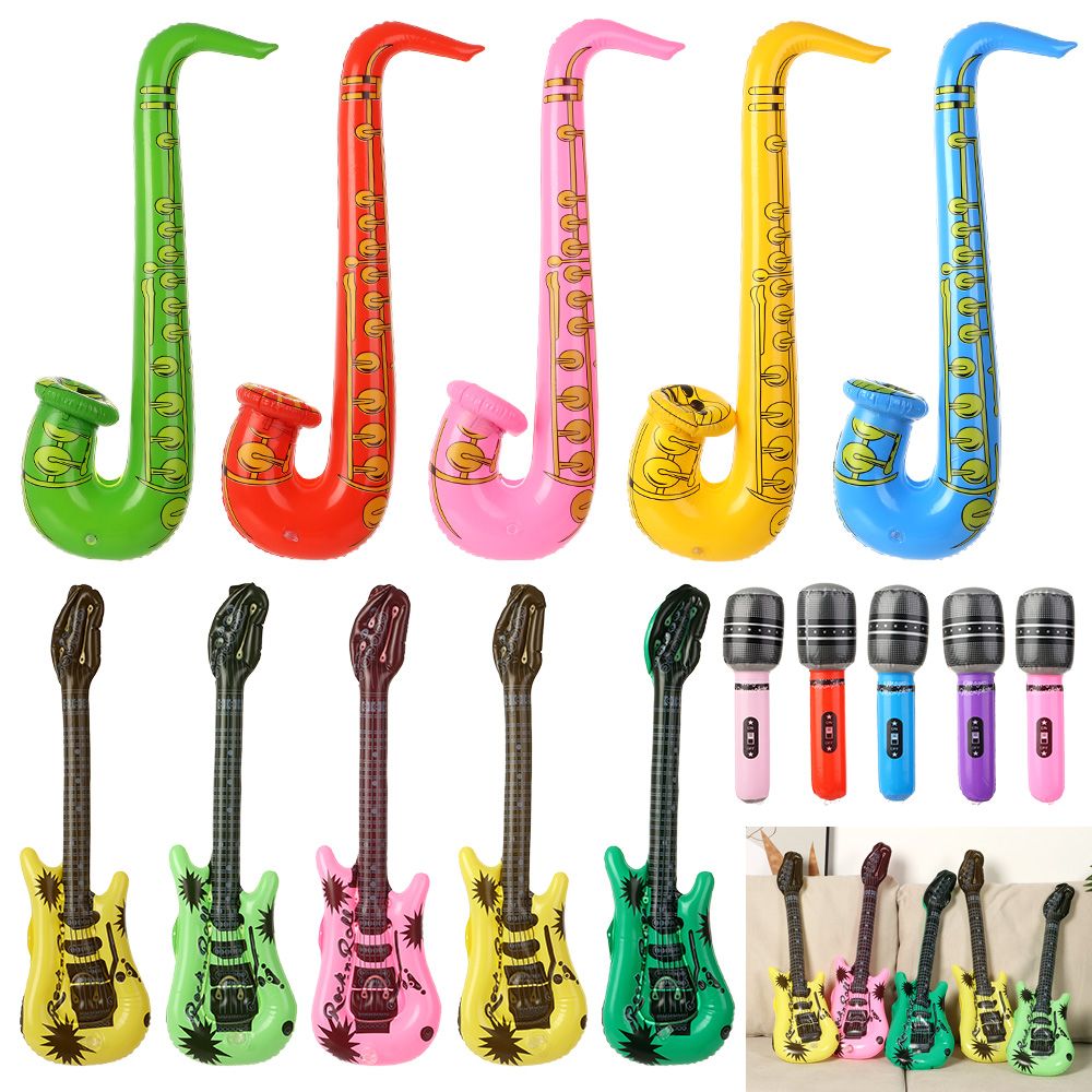 Musical Instrument That You Blow Into - กีตาร์ 5 ตัว แซกโซโฟน 5 ตัว