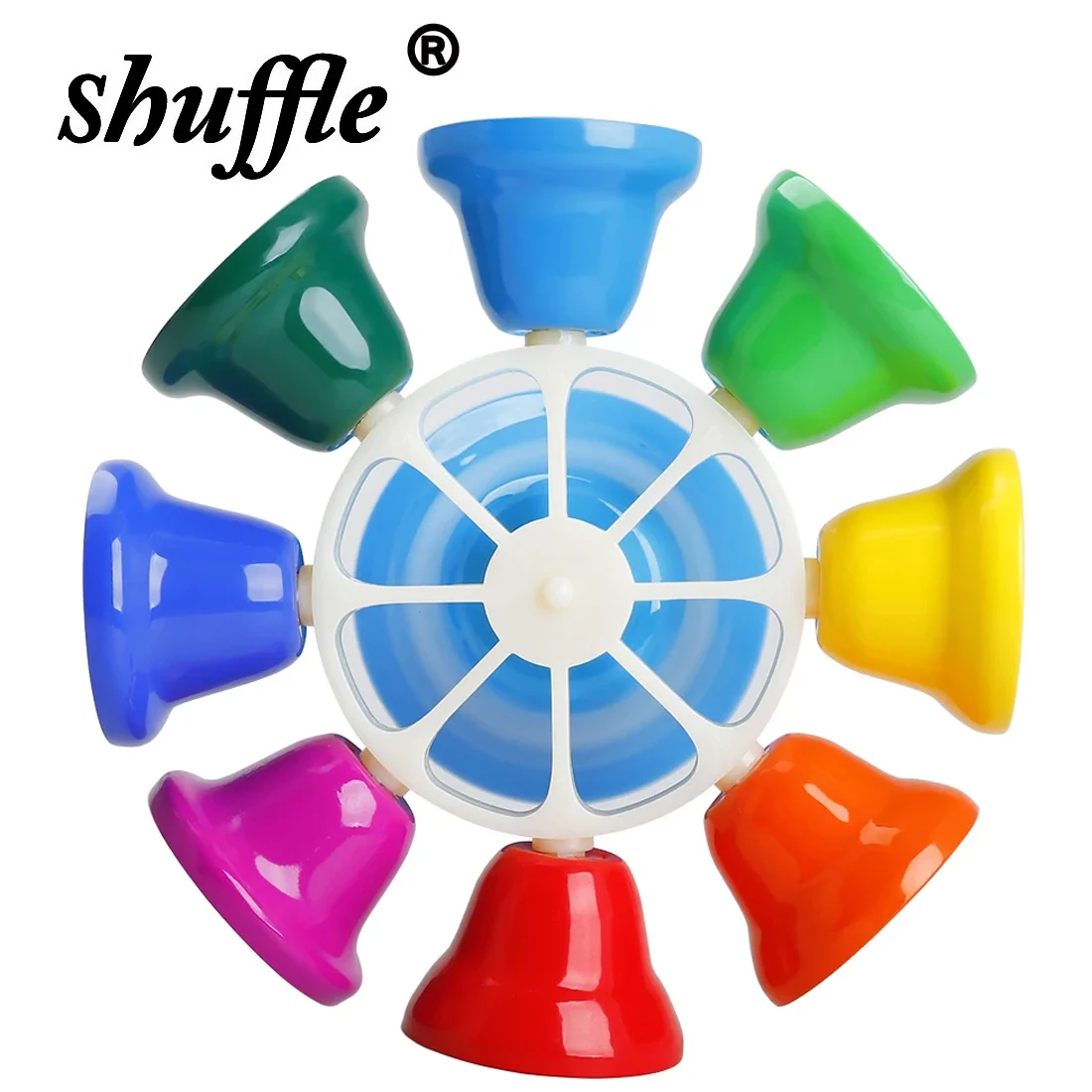 Musical Instrument Chimes - Orff กระดิ่งมือหมุนได้8-Note, เครื่องดนตรีประเภทเคาะพร้อมไม้ที่โดดเด่นของเล่นสีสันสดใสเพื่อการศึกษาด้านดนตรีของเด็กทารก