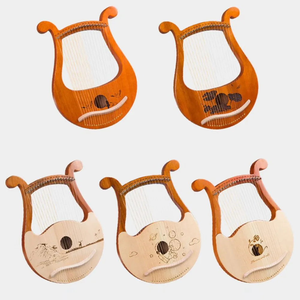 Musical Instrument Harp - ลีร์ฮาร์ปคุณภาพสูง 19 สาย ทำจากไม้มะฮอกกานี เครื่องดนตรี พร้อมสายสำรอง