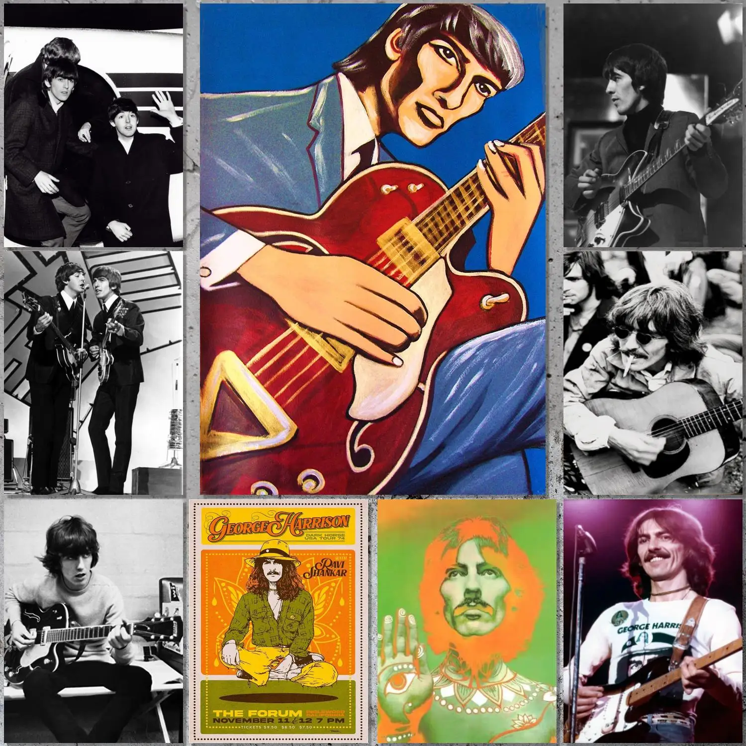 George Harrison โปสเตอร์วงดนตร - Musical Instrument Poster บทวิจารณ์และราคา