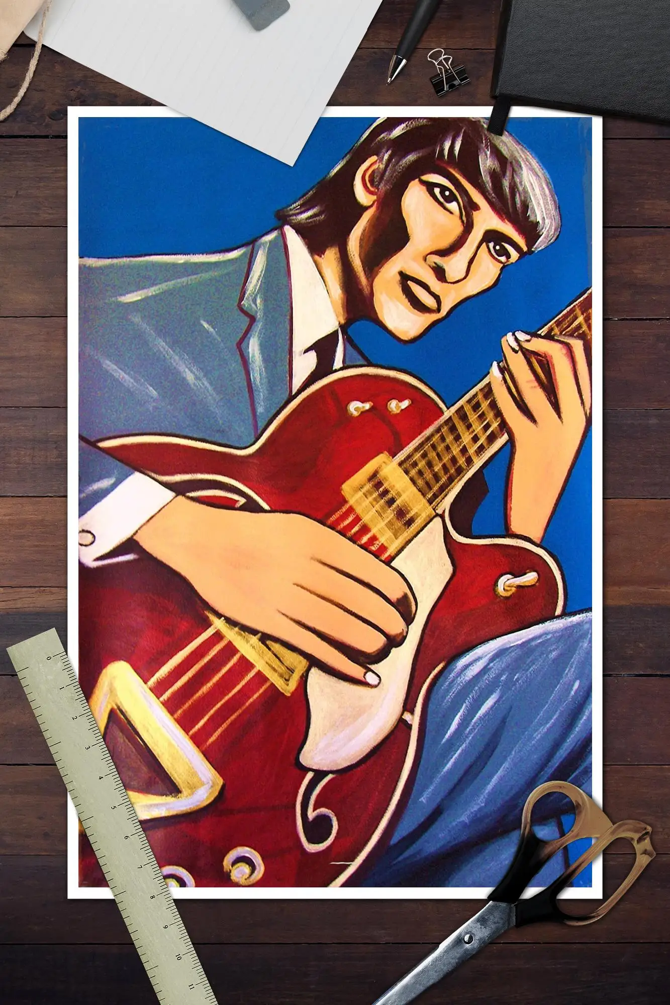George Harrison โปสเตอร์วงดนตร - Musical Instrument Poster บทวิจารณ์และราคา