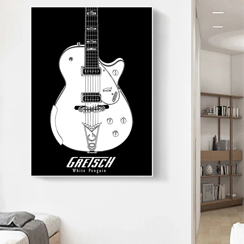 เครื่องดนตรีกีตาร์ไฟฟ้าสิทธิบั - Musical Instrument Poster บทวิจารณ์และราคา