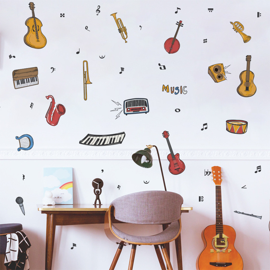 เครื่องดนตรีสติ๊กเกอร์ติดผนัง  - Musical Instrument Diy For Kids บทวิจารณ์และราคา