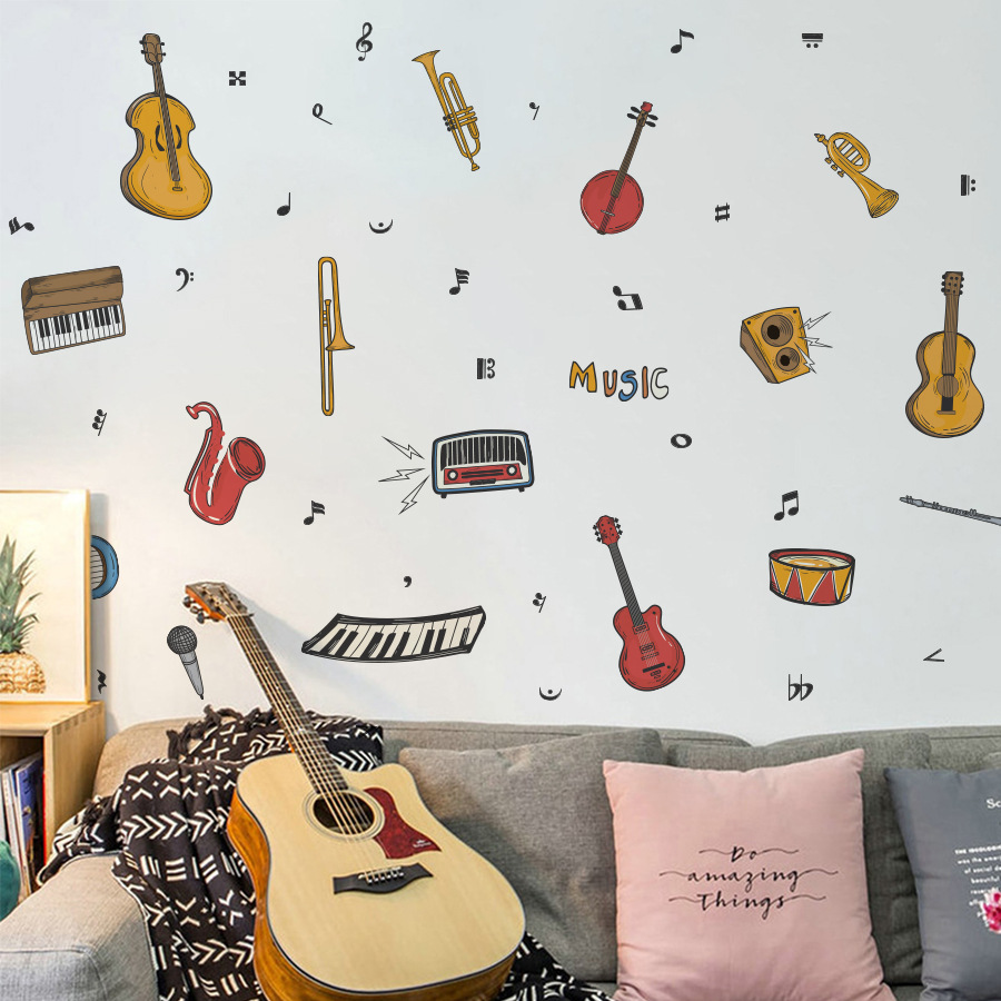 เครื่องดนตรีสติ๊กเกอร์ติดผนัง  - Musical Instrument Diy For Kids บทวิจารณ์และราคา