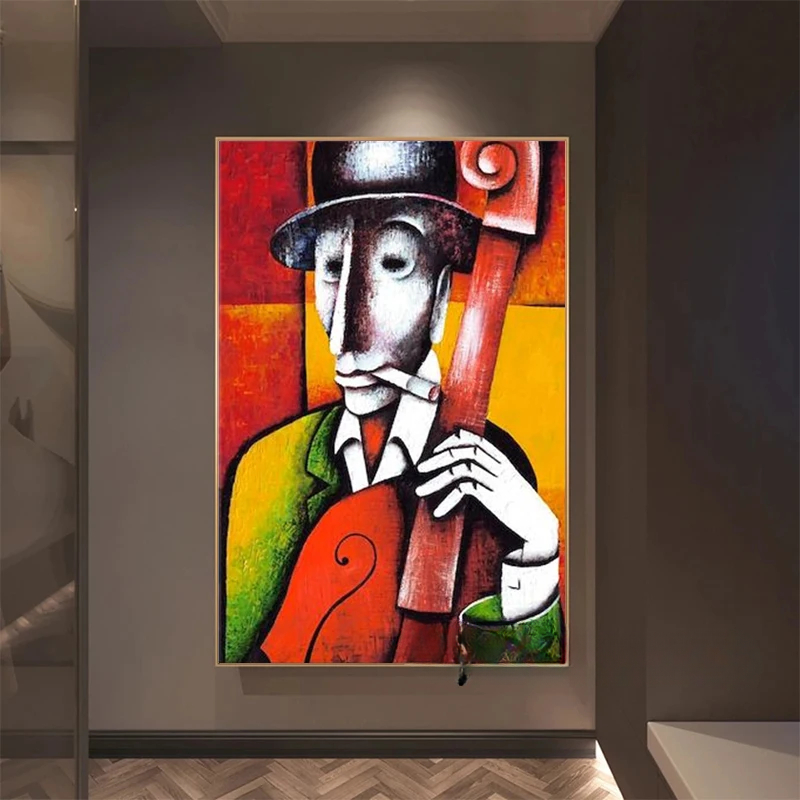 บทคัดย่อ Picasso งานศิลปะ Man  - Musical Instrument Images บทวิจารณ์และราคา