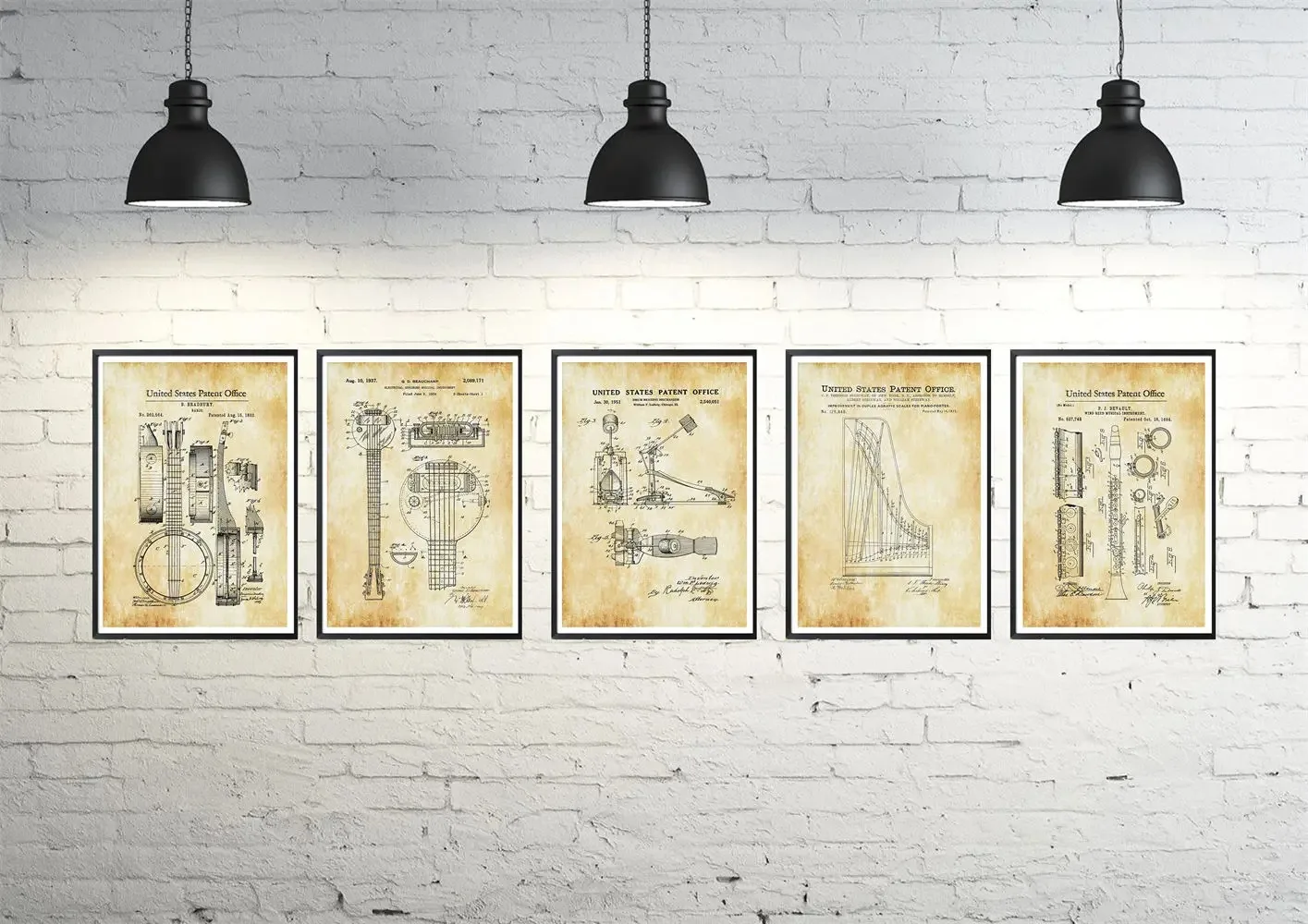 โปสเตอร์ภาพพิมพ์ลายวินเทจนอร์ด - Musical Instrument Poster บทวิจารณ์และราคา