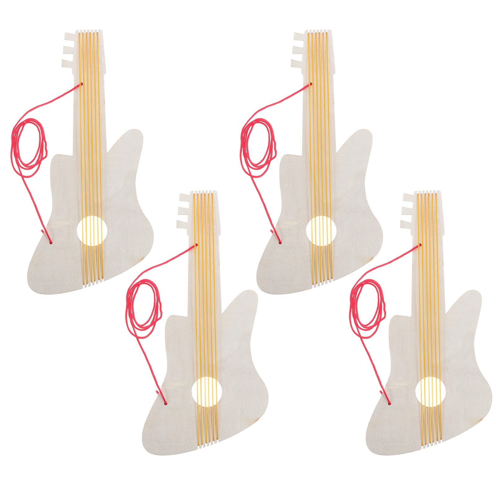 ชุดกีตาร์ไม้ 4 ชุด สำหรับงานฝี - Musical Instrument Diy For Kids บทวิจารณ์และราคา