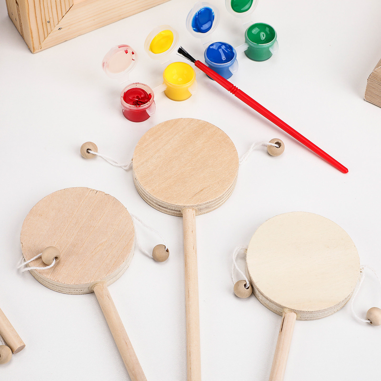 ชุดกลองไม้ธรรมชาติแบบสั่น DIY  - Musical Instrument Diy For Kids บทวิจารณ์และราคา