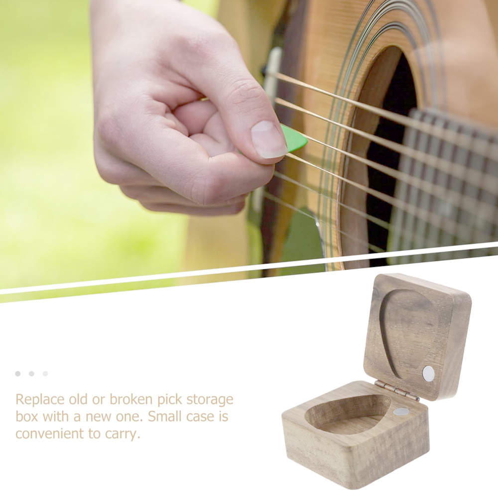 1 PC ไม้ Ukulele Pick กล่องเก็ - Musical Instrument Images บทวิจารณ์และราคา