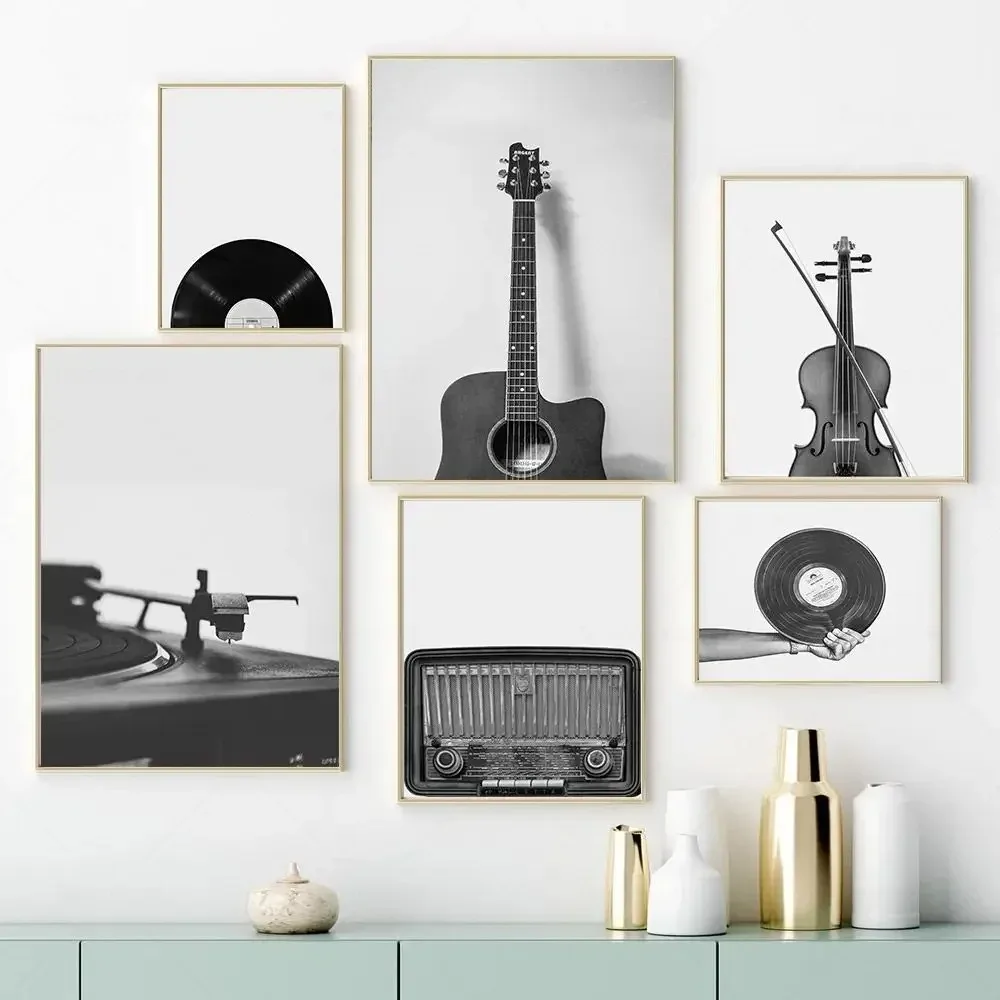 ศิลปะบนผนังโมเดิร์นเรียบง่ายผ้ - Musical Instrument Poster บทวิจารณ์และราคา