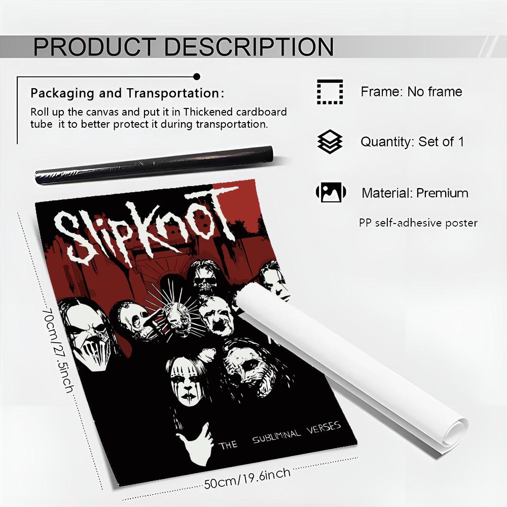 เฮฟวีเมทัลร็อค S-SlipknotES แบ - Musical Instrument Poster บทวิจารณ์และราคา