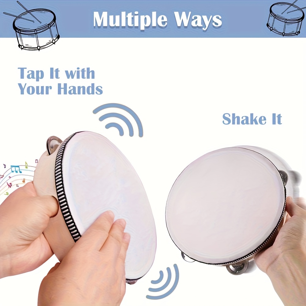 แทมบูรีนไม้ 1/3 ชิ้น ขนาด 6/8/ - Musical Instrument Chimes บทวิจารณ์และราคา