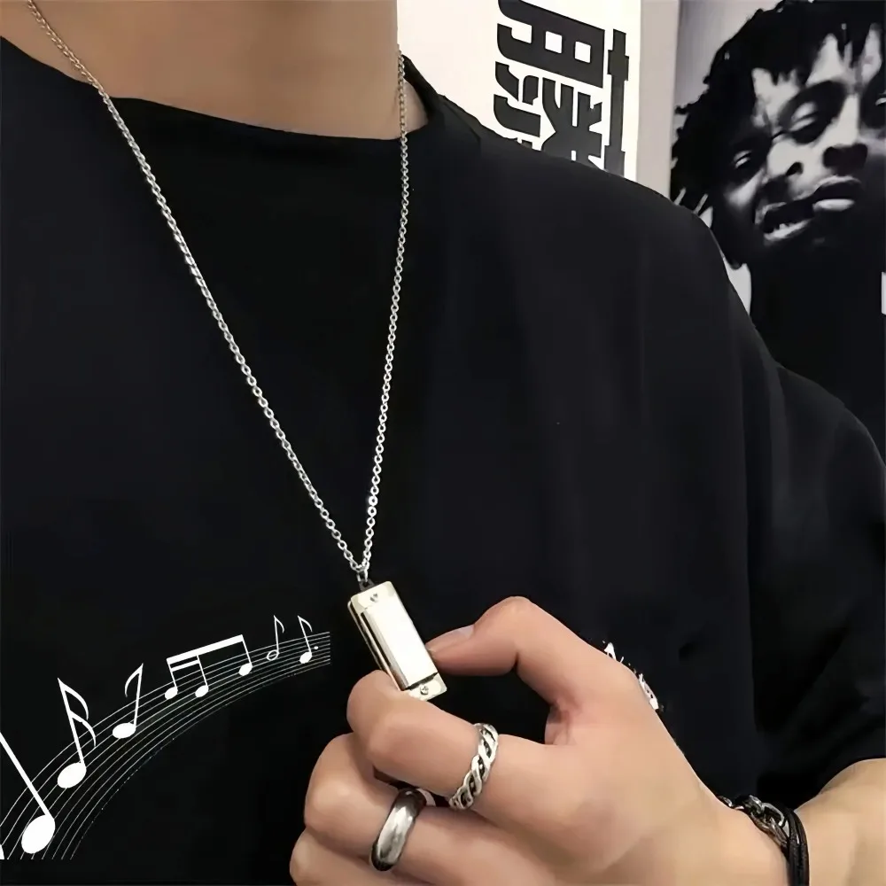 Mini Harmonica สร้อยคอผู้ชายแล - Musical Instrument That You Blow Into บทวิจารณ์และราคา