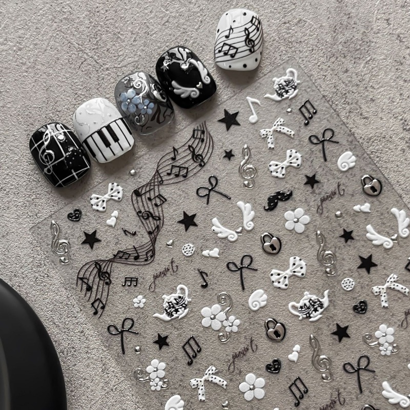 สติ๊กเกอร์ติดเล็บลายโน้ตเปียโน - Musical Instrument Images บทวิจารณ์และราคา